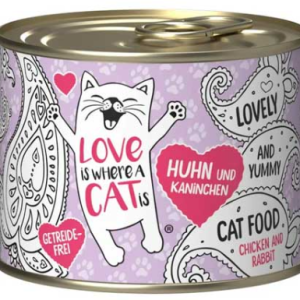 LOVE IS WHERE A CAT IS – CHICKEN & RABBIT PURE LATA 200 GR