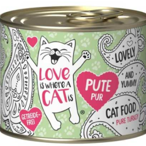 Love is Where a Cat is Lata Pure Pavo 200 g