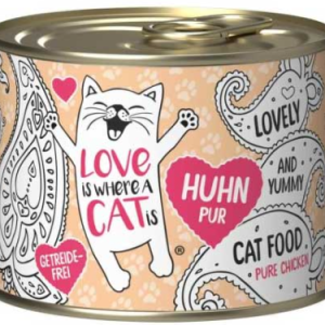 Love is Where a Cat is Lata Pure Pollo 200 g